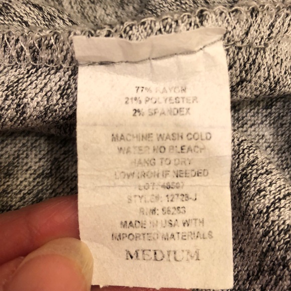 Super Soft! Gray Skater Dress with Criss Cross Back and Circle Hem - Size Medium - Picture 6 of 6